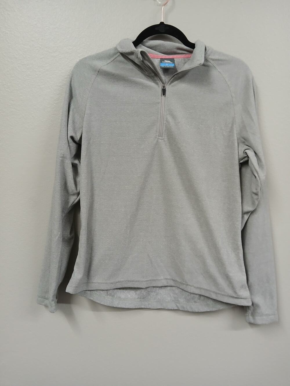 Trespass Womens Meadows Half Zip Microfleece in Platinum/Grey size large
